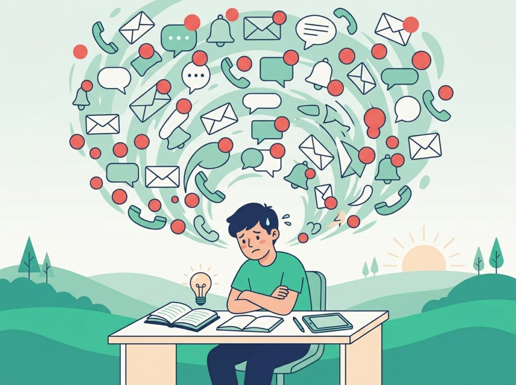 無料カウンセリング後の連絡・勧誘のイメージイラスト